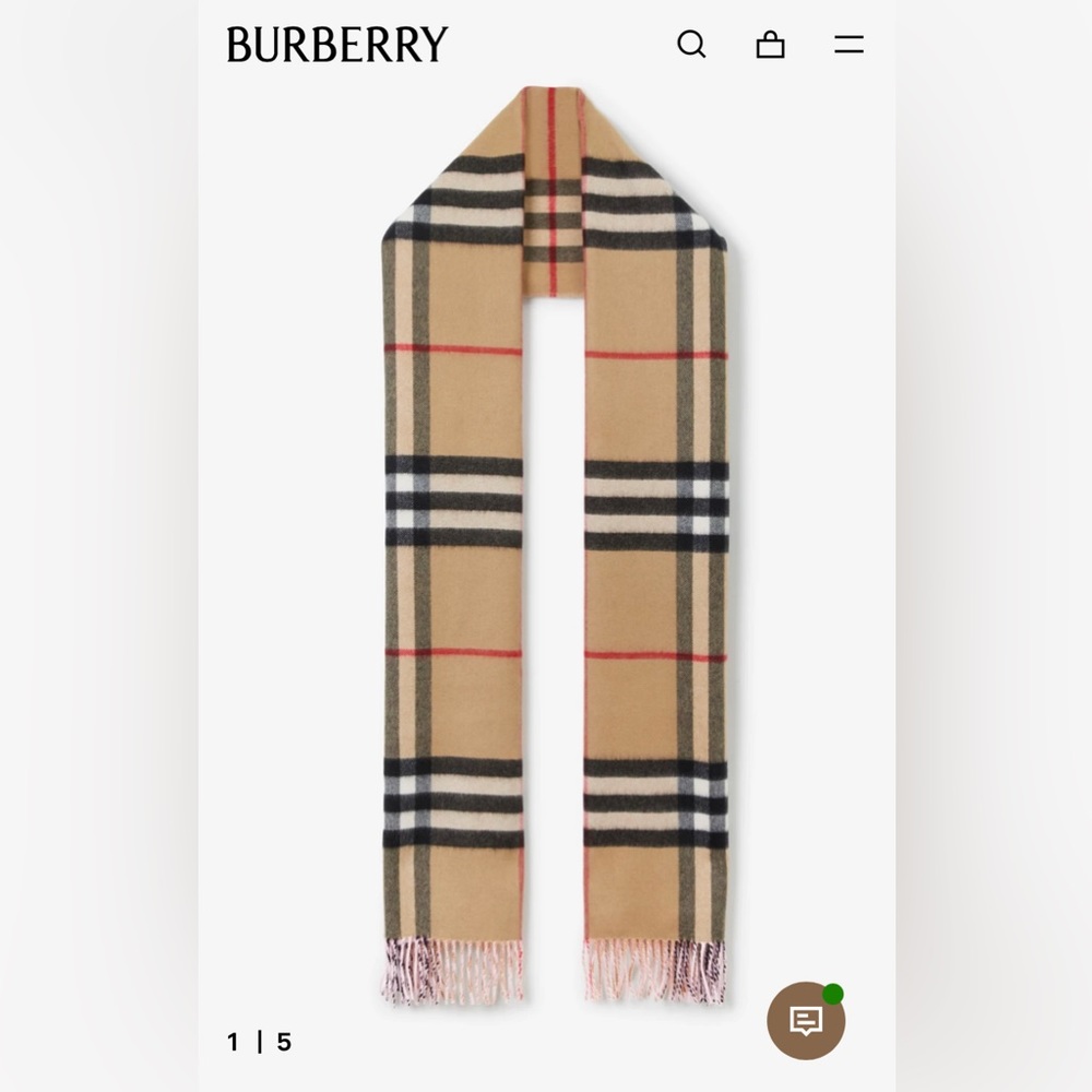 Burberry Reversible Check Cashmere Scarf - Picture 2 of 14